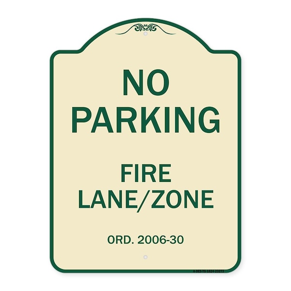 Princeton New Jersey No Parking Fire Lane Zone Heavy-Gauge Aluminum Sign, 24" x 18", TG-1824-23273